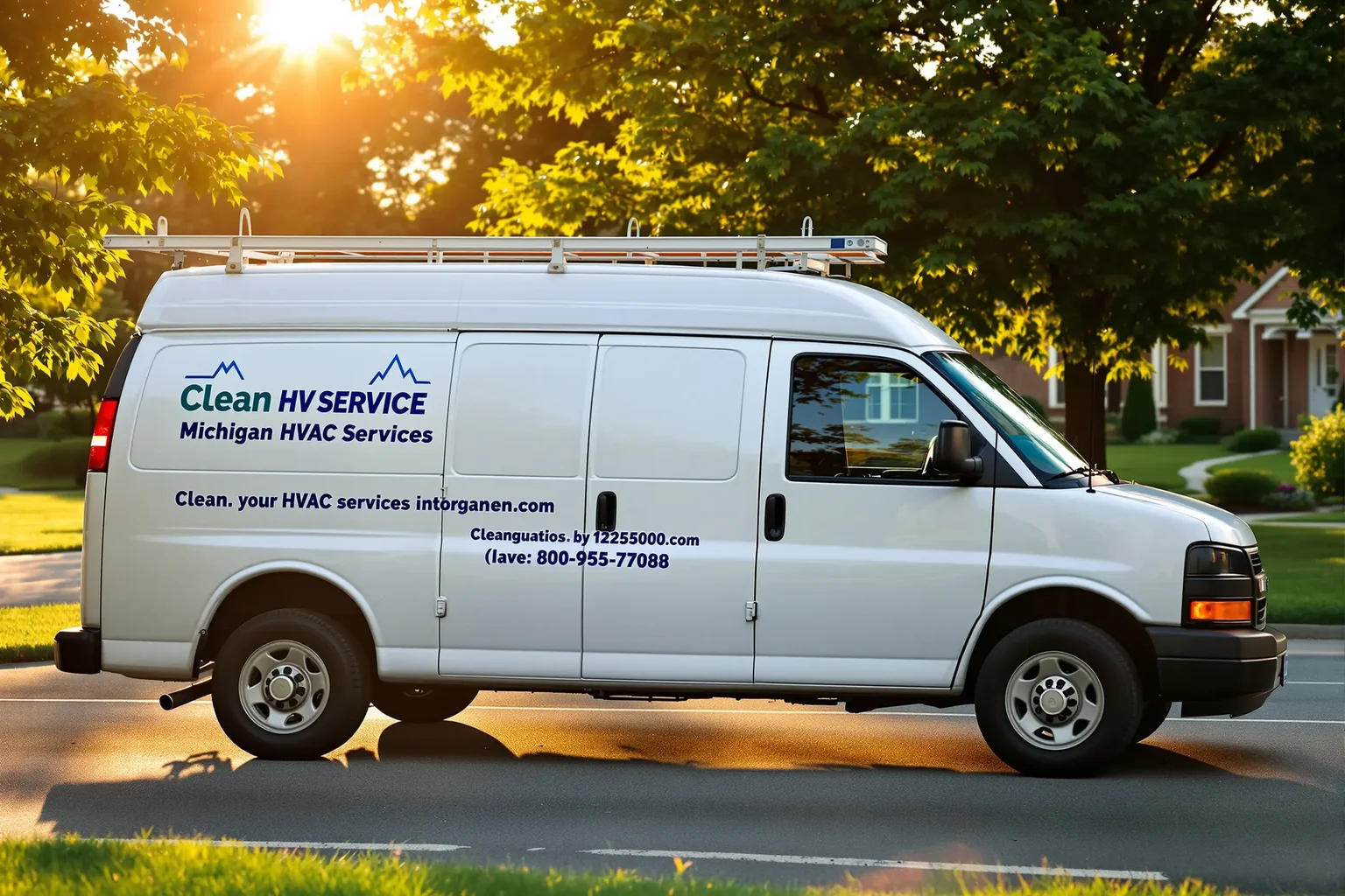 JT's Heating Cooling & Plumbing service van in Grand Rapids